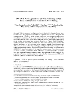 COVID-19 Public Opinion and Emotion Monitoring System Based on Time
  Series Thermal New Word Mining