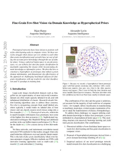 Fine-Grain Few-Shot Vision via Domain Knowledge as Hyperspherical Priors