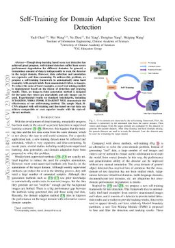 Self-Training for Domain Adaptive Scene Text Detection