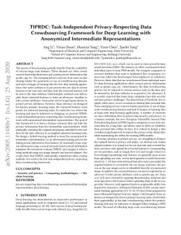 TIPRDC: Task-Independent Privacy-Respecting Data Crowdsourcing Framework
  for Deep Learning with Anonymized Intermediate Representations
