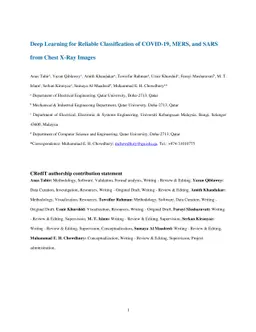 Deep Learning for Reliable Classification of COVID-19, MERS, and SARS
  from Chest X-Ray Images