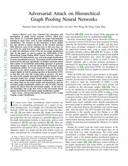 Adversarial Attack on Hierarchical Graph Pooling Neural Networks