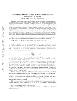 Subgradient Regularized Multivariate Convex Regression at Scale