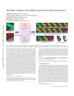 MeshODE: A Robust and Scalable Framework for Mesh Deformation