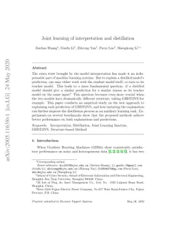 Joint learning of interpretation and distillation