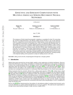 Effective and Efficient Computation with Multiple-timescale Spiking
  Recurrent Neural Networks