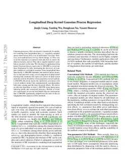 Longitudinal Deep Kernel Gaussian Process Regression