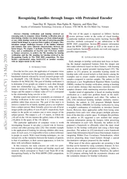 Recognizing Families through Images with Pretrained Encoder