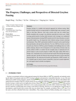 The Progress, Challenges, and Perspectives of Directed Greybox Fuzzing