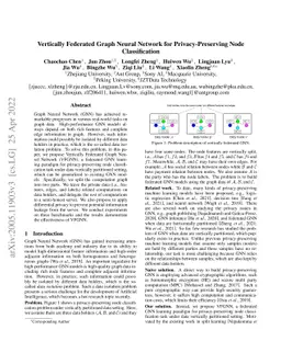 Vertically Federated Graph Neural Network for Privacy-Preserving Node
  Classification