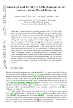 Interlayer and Intralayer Scale Aggregation for Scale-invariant Crowd
  Counting