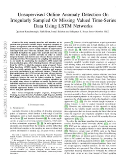 Unsupervised Online Anomaly Detection On Irregularly Sampled Or Missing
  Valued Time-Series Data Using LSTM Networks