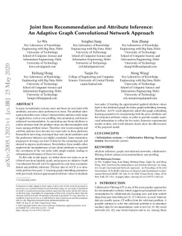 Joint Item Recommendation and Attribute Inference: An Adaptive Graph
  Convolutional Network Approach