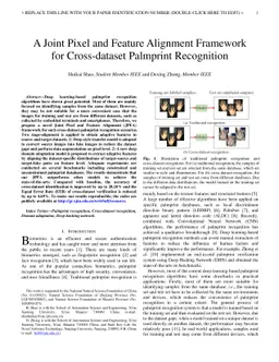 A Joint Pixel and Feature Alignment Framework for Cross-dataset
  Palmprint Recognition