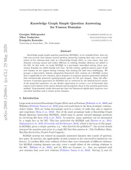 Knowledge Graph Simple Question Answering for Unseen Domains