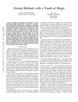 Formal Methods with a Touch of Magic