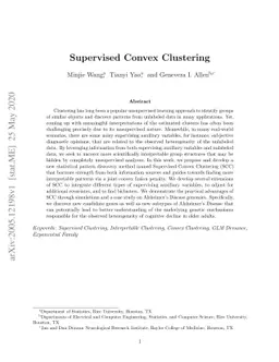 Supervised Convex Clustering