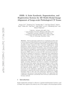 JSSR: A Joint Synthesis, Segmentation, and Registration System for 3D
  Multi-Modal Image Alignment of Large-scale Pathological CT Scans