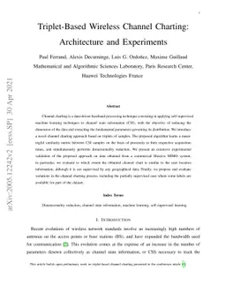 Triplet-Based Wireless Channel Charting: Architecture and Experiments