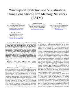 Wind Speed Prediction and Visualization Using Long Short-Term Memory
  Networks (LSTM)