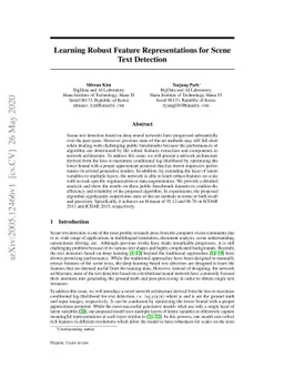 Learning Robust Feature Representations for Scene Text Detection