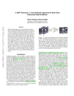 CARPe Posterum: A Convolutional Approach for Real-time Pedestrian Path
  Prediction