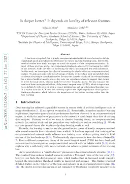 Is deeper better? It depends on locality of relevant features