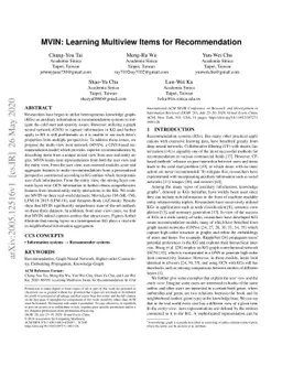 MVIN: Learning Multiview Items for Recommendation