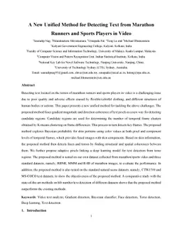 A New Unified Method for Detecting Text from Marathon Runners and Sports
  Players in Video