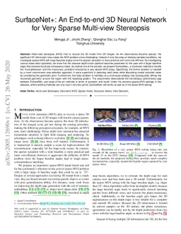 SurfaceNet+: An End-to-end 3D Neural Network for Very Sparse Multi-view
  Stereopsis