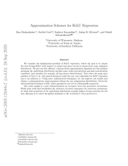 Approximation Schemes for ReLU Regression