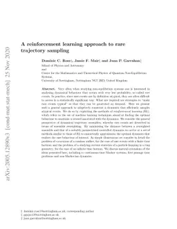A reinforcement learning approach to rare trajectory sampling