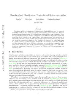 Class-Weighted Classification: Trade-offs and Robust Approaches
