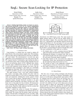 SeqL: Secure Scan-Locking for IP Protection