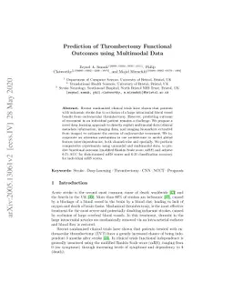 Prediction of Thrombectomy Functional Outcomes using Multimodal Data