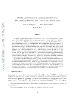 On the Convergence of Langevin Monte Carlo: The Interplay between Tail
  Growth and Smoothness