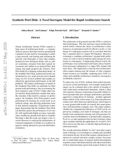 Synthetic Petri Dish: A Novel Surrogate Model for Rapid Architecture
  Search