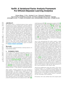 VarFA: A Variational Factor Analysis Framework For Efficient Bayesian
  Learning Analytics