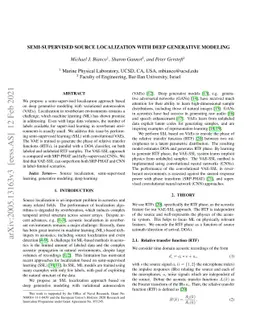 Semi-supervised source localization with deep generative modeling