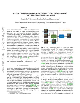 Extrapolative-Interpolative Cycle-Consistency Learning for Video Frame
  Extrapolation