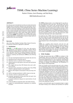 TSML (Time Series Machine Learnng)