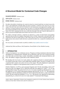 A Structural Model for Contextual Code Changes