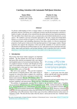 Catching Attention with Automatic Pull Quote Selection