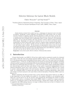 Selective Inference for Latent Block Models