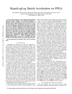 HyperLogLog Sketch Acceleration on FPGA