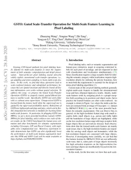 GSTO: Gated Scale-Transfer Operation for Multi-Scale Feature Learning in
  Pixel Labeling
