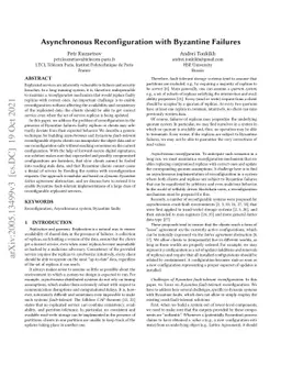 Asynchronous Reconfiguration with Byzantine Failures