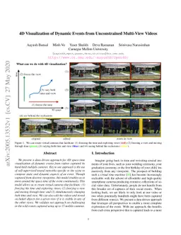 4D Visualization of Dynamic Events from Unconstrained Multi-View Videos