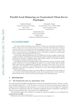 Parallel Load Balancing on Constrained Client-Server Topologies