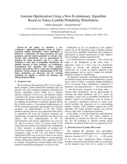 Antenna Optimization Using a New Evolutionary Algorithm Based on
  Tukey-Lambda Probability Distribution